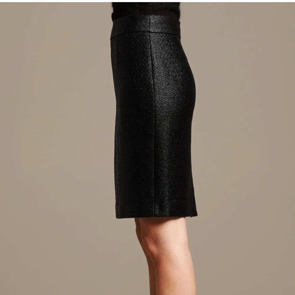 Banana Republic Coated Tweed Pencil Skirt